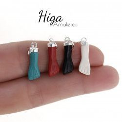 Colgante Amuleto Higa Color en Plata de Ley 925mls