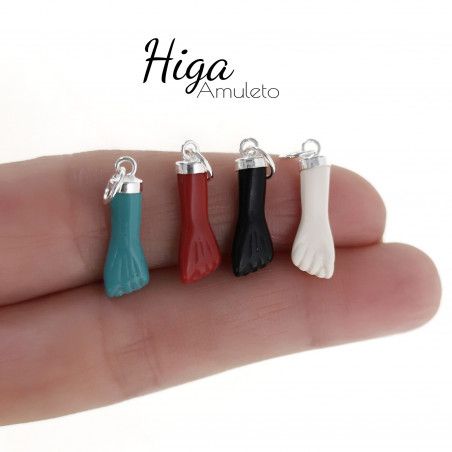 Colgante Amuleto Higa Color en Plata de Ley 925mls