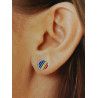 Pendientes de Disco LGTBI Esmaltado a Color en Plata de Ley 925mls
