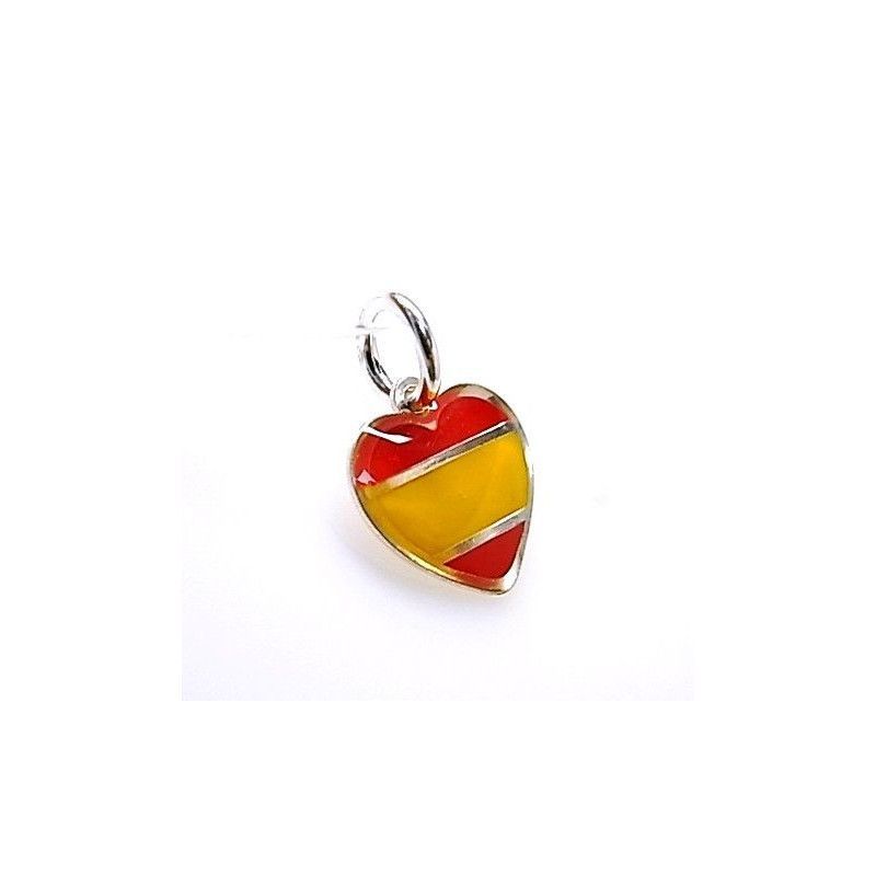 Colgante Corazón de España en Plata de Ley 925mls
