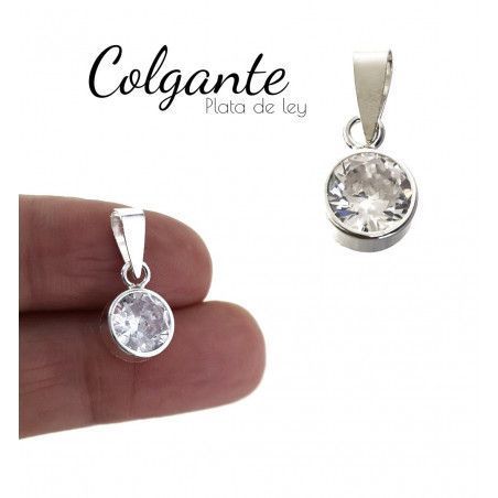 Colgante Punto de Luz Circonita en Plata de Ley 925mls