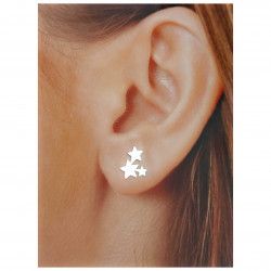 Pendiente de Estrellas Triple en Plata de Ley 925mls