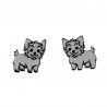 Pendiente de Perro Yorkshire en Plata de Ley 925mls