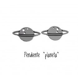 Pendiente de Planeta Saturno en Plata de Ley 925mls