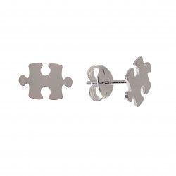 Pendiente Pieza de Puzzle en Plata de Ley 925mls