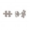 Pendiente Pieza de Puzzle en Plata de Ley 925mls