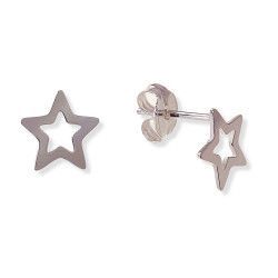 Pendiente de Estrella Calada en Plata de Ley 925mls