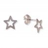 Pendiente de Estrella Calada en Plata de Ley 925mls