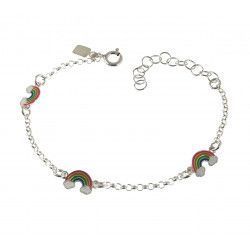 Pulsera Infantil de Arcoíris en Plata de Ley 925mls