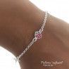 Pulsera Infantil de Fresas en Plata de Ley 925mls