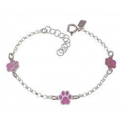 Pulsera Infantil de Huellas en Plata de Ley 925mls