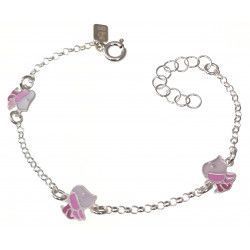 Pulsera Infantil de Perritos en Plata de Ley 925mls