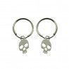 Aros de Calavera Colgando en Plata de Ley 925mls