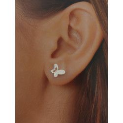 Pendientes de Mariposa Calada en Plata de Ley 925mls