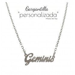 Gargantilla con Nombre Personalizado Horizontal en Plata de Ley 925mls