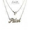 Gargantilla con Nombre Personalizado Letra Grande en Plata de Ley 925