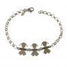 Pulsera con Silueta de Niños con Nombre Personalizado en Plata 925mls