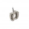 Colgante de Pies con Nombre Personalizado en Plata de Ley 925mls