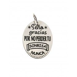 Colgante para Seño con mensaje en Plata de Ley 925mls