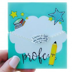 Pulsera para Seño con mensaje en Plata de Ley 925mls