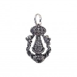 Colgante de la Virgen del Rocío Escudo en Plata de Ley 925mls
