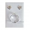 Conjunto de Comunión Flor con Circonita en Plata de Ley 925mls