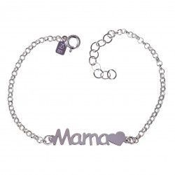 Pulsera de Mamá con Corazón en Plata de Ley 925mls