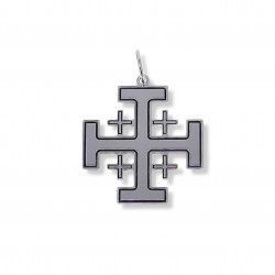 Colgante de la Cruz de Jerusalén en Plata de Ley 925mls