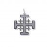 Colgante de la Cruz de Jerusalén en Plata de Ley 925mls