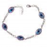 Pulsera de Ojo Turco en Plata de Ley 925mls