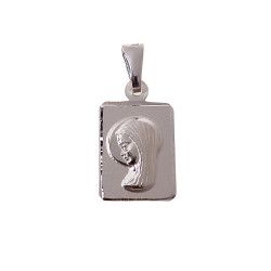 Colgante de Virgen Niña en Plata de Ley 925mls