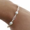 Pulsera de Comunión con Perlas en Plata de Ley 925mls