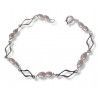 Pulsera de Comunión con Perla Doble en Plata de Ley 925mls
