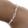 Pulsera de Comunión con Perla Doble en Plata de Ley 925mls