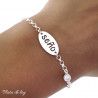 Pulsera para Seño con Perla en Plata de Ley 925mls