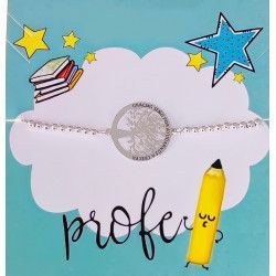 Pulsera para Seño Árbol de la Vida con Mensaje en Plata de Ley 925