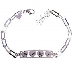 Pulsera de Mamá en Plata de Ley 925mls