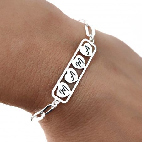 Pulsera de Mamá en Plata de Ley 925mls
