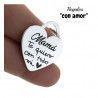 Colgante de Mamá "Mamá Te Quiero con todo mi corazón" en Plata 925
