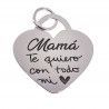 Colgante de Mamá "Mamá Te Quiero con todo mi corazón" en Plata 925
