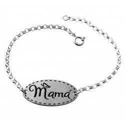Pulsera de Mamá con Mariposa en Plata de Ley 925mls