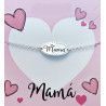 Pulsera de Mamá con Mariposa en Plata de Ley 925mls