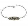 Pulsera de Mamá con Corona y Corazón en Plata de Ley 925mls