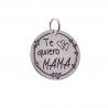 Colgante de Mamá con Mensaje "Te quiero MAMÁ" en Plata de Ley 925mls