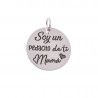 Colgante de Mamá con Mensaje "Soy un pedacito de ti Mamá" en Plata 925