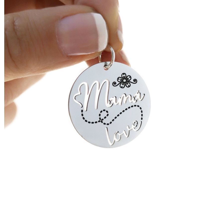 Colgante de Mamá Love en Plata de Ley 925mls