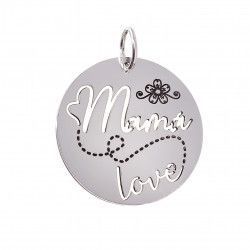 Colgante de Mamá Love en Plata de Ley 925mls