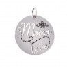 Colgante de Mamá Love en Plata de Ley 925mls