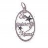 Colgante de Mamá con Mensaje "Te quiero Mamá" en Plata de Ley 925mls