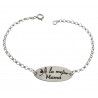 Pulsera de Mamá con Mensaje "A la mejor Mamá" en Plata de Ley 925mls